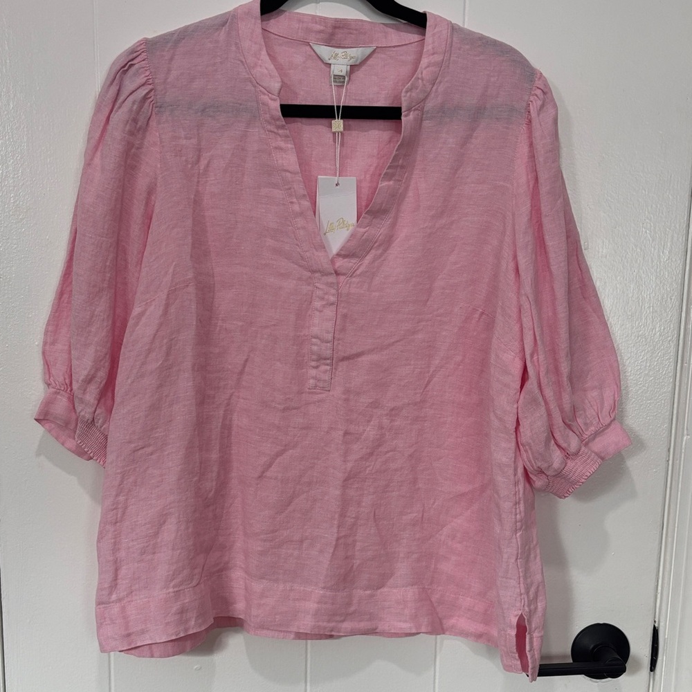 Lilly Pulitzer Mialeigh Elbow Sleeve - Conch Shell Pink - Woman’s 14